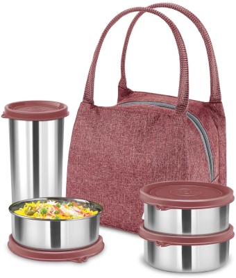 MILTON Bling Bag Tiffin 3 Containers 320ml & 1 Tumbler 380ml 3 Containers Lunch Box(1340 ml, Thermoware)