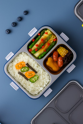 Rosefinch Lunch Box 3 Compartment Leak-Proof BPA Free Stainless Steel for School 3 Containers Lunch Box(750 ml)