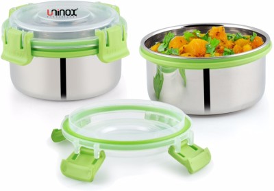 UNINOX Stainless steel lock n lock green color containers 325ml Set of 2 Containers Lunch Box(325 ml)
