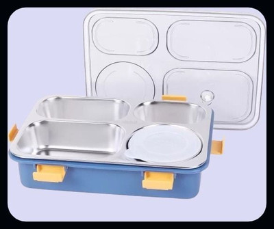 Kello Stainless Steel Airtight Leak Proof Tiffin Box with Mini Container Inside A71 4 Containers Lunch Box(800 ml, Thermoware)