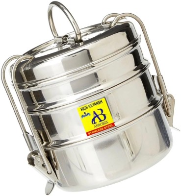 AEROBIX Lunch Box Stainless Steel_TIFFIN_210 3 Containers Lunch Box(1200 ml, Thermoware)