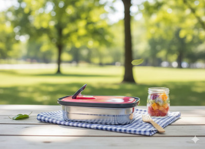 Aramex Stainless-Steel Leak-Proof Lunch Box for Office 1 Containers Large Red 1 Containers Lunch Box(500 ml, Thermoware)
