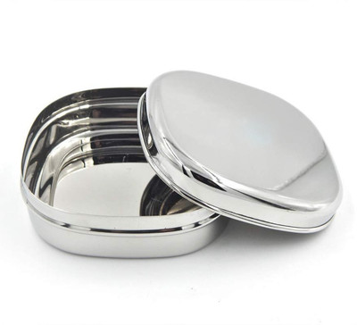 Prateek Kitchenware Stainless Steel Portion Control Food Container/Lunch Box/Tiffin (450 ml) 1 Containers Lunch Box(450 ml)