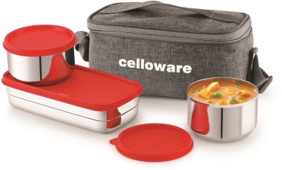 cello Hot n fresh premium lunchbox red 3 Containers Lunch Box(900 ml, Thermoware)