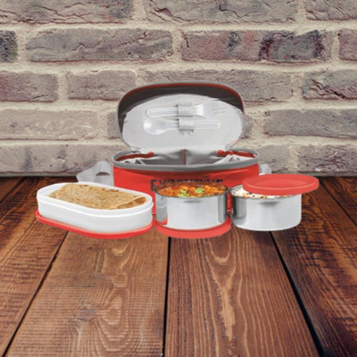 IDEAL PRIME SS2 LB_725 3 Containers Lunch Box(1000 ml, Thermoware)