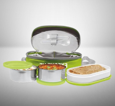 IDEAL PRIME SS2 LB_772 3 Containers Lunch Box(1000 ml, Thermoware)