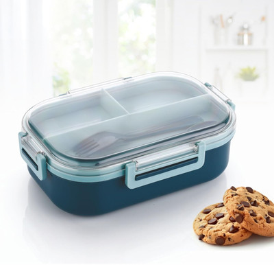 ARCYU Plastic lunchbox for kids, Plastic Pickle Box | Spoon 3 Containers Lunch Box(800 ml)