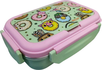 RISHABH. X-boxx 2 Steel insulated snack pack | 2 Compartments with fork and spoon 1 Containers Lunch Box(500 ml)