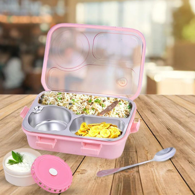 VRJK Bento box Lunch Box Pink pack of 1_new7 3 Containers Lunch Box(750 ml, Thermoware)