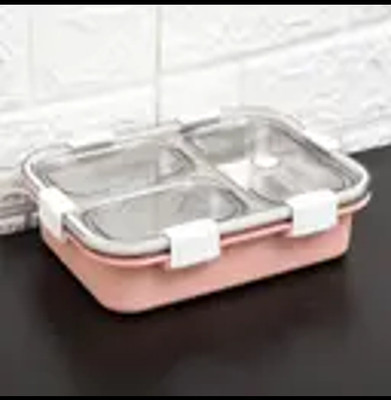 lavtoz Stainless Steel Bento Lunch Box with 3 @484 Containers & Secure Lock, 750ml 1 Containers Lunch Box(750 ml, Thermoware)