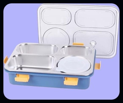 Kello Stainless Steel Airtight Leak Proof Tiffin Box with Mini Container Inside A20 4 Containers Lunch Box(800 ml, Thermoware)