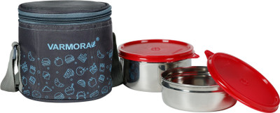 VARMORA SS Executive Printed Assorted Lunch Box For College Set Of 2 2 Containers Lunch Box(520 ml, Thermoware)