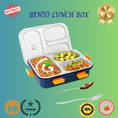 MOIRA INTERNATIONAL Lunch Box 3 Compartment Leakproof, Stainless Steel, With Spoon and Fork_DBB1028 3 Containers Lunch Box(725 ml, Thermoware)