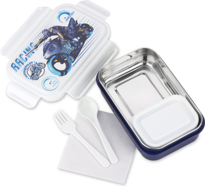 Flipkart SmartBuy Steel Plastic Air Tight Spill 2 Containers Lunch Box(600 ml)