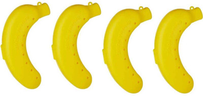 KTHC BANANA SHAPE STORAGE CASE( MULTICOLOUR ) PACK OF 4 Containers Lunch Box(220 ml)