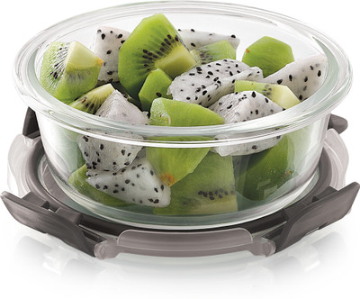 Magnus Glock Glass Food Round Container 1 Containers Lunch Box(400 ml)