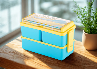 OMORTEX 3 Tier With Perfect Cool Colour Lunch Box(Pack Of 1) 3 Containers Lunch Box(1500 ml)