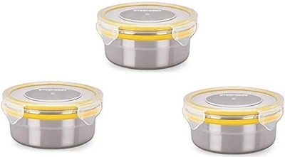 Sensimon 3 Stainless Steel Lunch Box For Office & School Use | Leak Proof 3 Containers Lunch Box(840 ml)