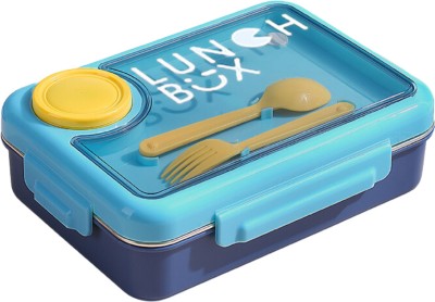 cuddlenest Leakproof Bento Box, Detachable Stainless Steel Tray for Warm Water Insulation 3 Containers Lunch Box(750 ml)