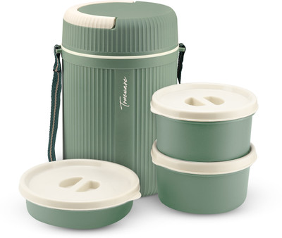 Trueware MEAL 2 Insulated Hot Lunch Box With 2 PP Container 300 ML Each & 1 200ML 3 Containers Lunch Box(800 ml, Thermoware)