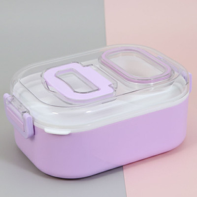 VRJK School Kids Lunch Box Stainless Steel Leak Proof Food Dabba 3 Containers Lunch Box(800 ml, Thermoware)