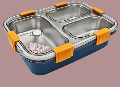 VRJK Lunch Box for Kids School Lunch Box for Office Men SteeL Tiffin Boxes_K1068 3 Containers Lunch Box(750 ml, Thermoware)