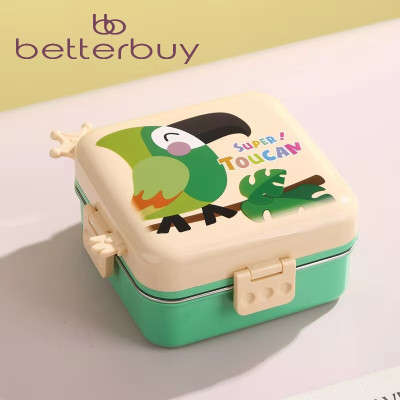 Better Buy Trendy Bento 3 compartment Double Layer Super Birdie leakproof 3 Containers Lunch Box(1120 ml)