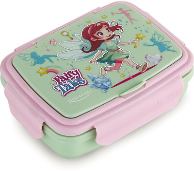 RISHABH. FLIP STYLE SMALL Tiffin Box Steel & Plastic Insulated PINK SCHOOL 2 Containers Lunch Box(500 ml, Thermoware)