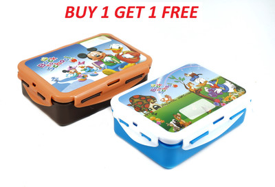 di select 2 CONTAINERS DIVINE LUNCH BOX (Multicolor) 2 Containers Lunch Box(600 ml)
