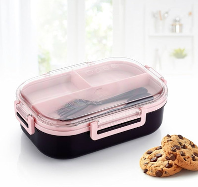 carry fresh Trending Pink Lunch Box for school and Office 3 Containers Lunch Box(1000 ml, Thermoware)
