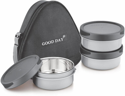 Good Day Easymeal_trio_grey 3 Containers Lunch Box(1050 ml, Thermoware)