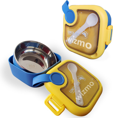 Wizmo 2 compartment Stainless Steel lunch box 2 Containers Lunch Box(750 ml, Thermoware)