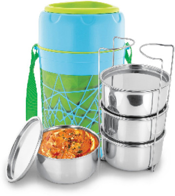 Trueware Trendy 4 thermoware Lunch Box with 4 Container 300 ML Each 4 Containers Lunch Box(300 ml, Thermoware)