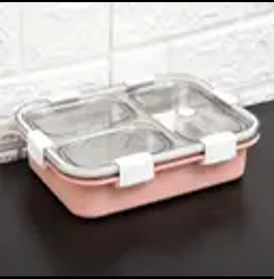 lavtoz Stainless Steel Bento Lunch Box @447 with 3 Containers & Secure Lock, 750ml 1 Containers Lunch Box(750 ml, Thermoware)