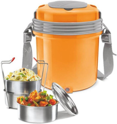 MILTON NewELECTRON-3 ORANGE 3 Containers Lunch Box(350 ml, Thermoware)
