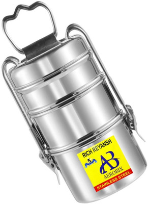 AEROBIX Lunch Box Stainless Steel_TIFFIN_164 3 Containers Lunch Box(1200 ml, Thermoware)