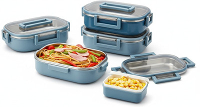 Uphaaram BY SANJAY GIFT Smile Life Stainless Steel Lunch Box | 2 Containers Lunch Box(930 ml, Thermoware)