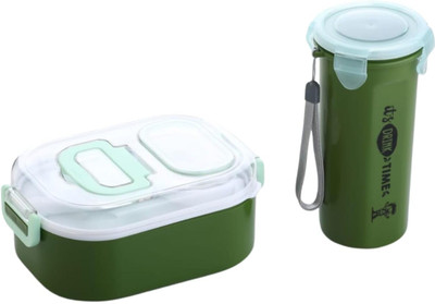 JVD Wow Combo Lunch Box with Bottle 2 Containers Lunch Box(800 ml, Thermoware)