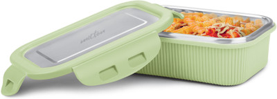 MILTON Cool Touch Rectangular 400 Stainless Steel Microwave Safe Container, 380 ml 1 Containers Lunch Box(380 ml)