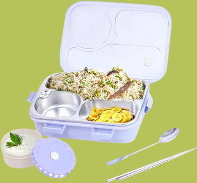 VSELL Lunch Box for Kids Compartment Insulated Stainless Steel Tiffin Box for KID_K298 3 Containers Lunch Box(750 ml, Thermoware)