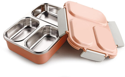 BLLUEX 3 Partition Lunch Box Insulation Keep Food Warm & Fresh For Hous 3 Containers Lunch Box(500 ml)