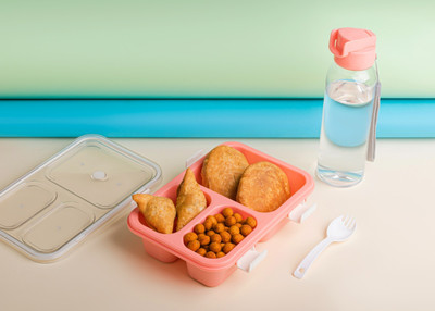 busaji enterprise Lunch Box & Water Bottle Combo for Kids | Tiffin Box 900 ml 3 Containers Lunch Box(1000 ml)