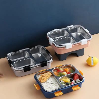 HPHCRAFTT Self-Cleaning Lunch Box - UV Sanitizer Built-In, Keeps Food Fresh Longer 3 Containers Lunch Box(750 ml, Thermoware)