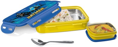 MILTON Steely Prime Insulated Inner Stainless Steel Big Tiffin Box YELLOW 2 Containers Lunch Box(400 ml, Thermoware)