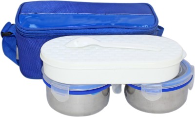 SKOLL Executive Airtight & Leak Proof S.S. Container/Lunch Box with Stainless Steel 3 Containers Lunch Box(1010 ml, Thermoware)