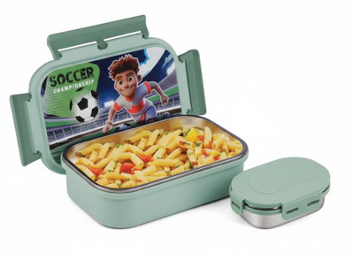 Uphaaram BY SANJAY GIFT SPI Elite Soccer Theme Lunch Box 2 Containers Lunch Box(479 ml, Thermoware)