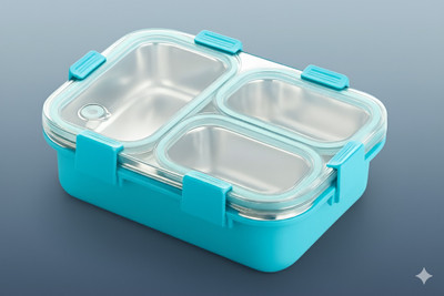 VSELL Lunch Box for School Kids Insulated Stainless Steel Tiffin Box for Office 3 Containers Lunch Box(750 ml, Thermoware)