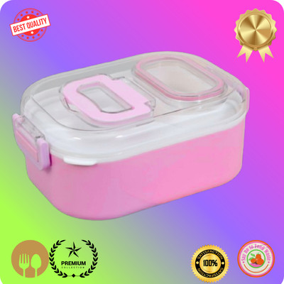 MOIRA INTERNATIONAL Lunch Box 2 Compartment Stainless Steel, With SPOON _LP115 2 Containers Lunch Box(500 ml, Thermoware)