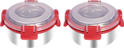 Granify Leak and lock container airtight box 2 Containers Lunch Box(350 ml)