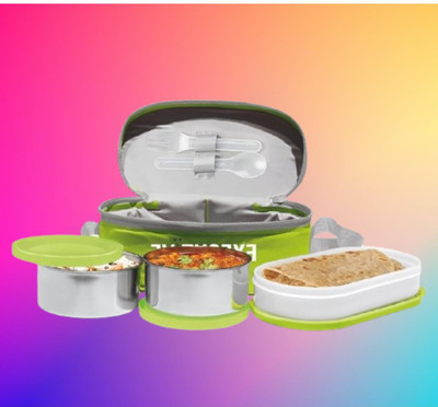 IDEAL PRIME SS2 LB_970 3 Containers Lunch Box(1000 ml, Thermoware)